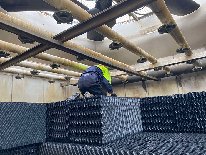 Installation of Brentwood Drift Eliminators and Fill Pack