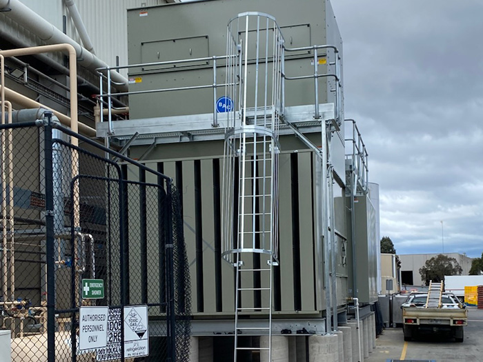 cooling tower access ladder
